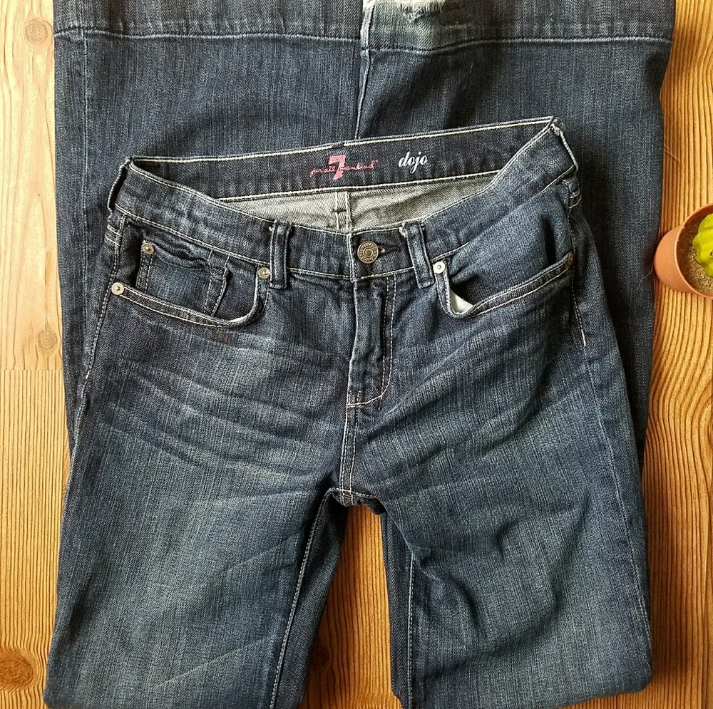 7 For All Mankind Dojo Dark Wash Jeans 14 or 23/24